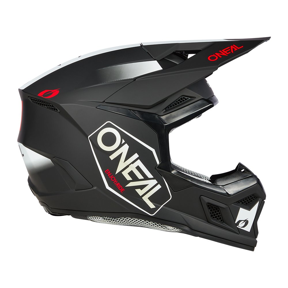ONEAL 3SRS Hexx Motocross Helm schwarz weiss rot