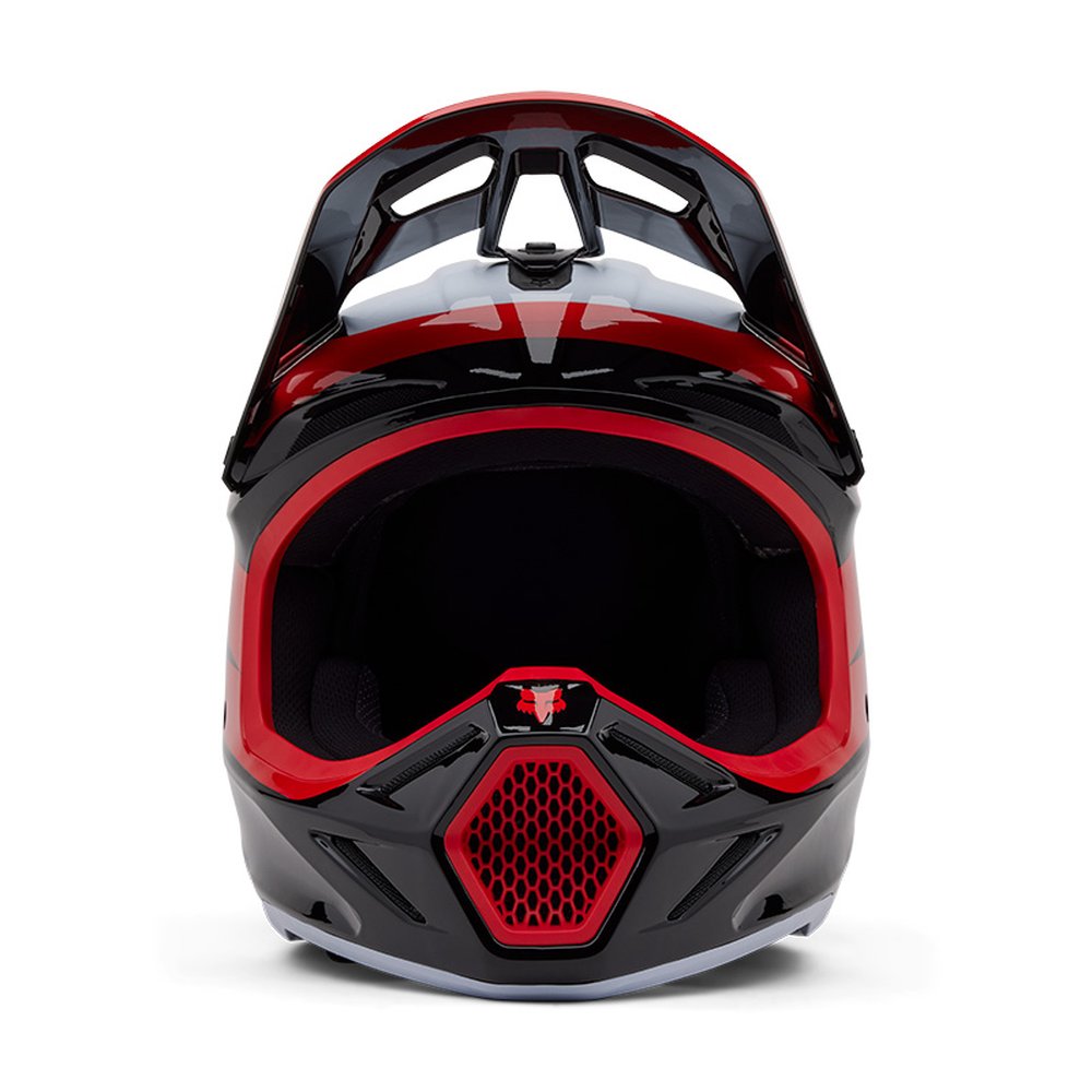 FOX V3 DIVIDER Motocross Helm Schwarz