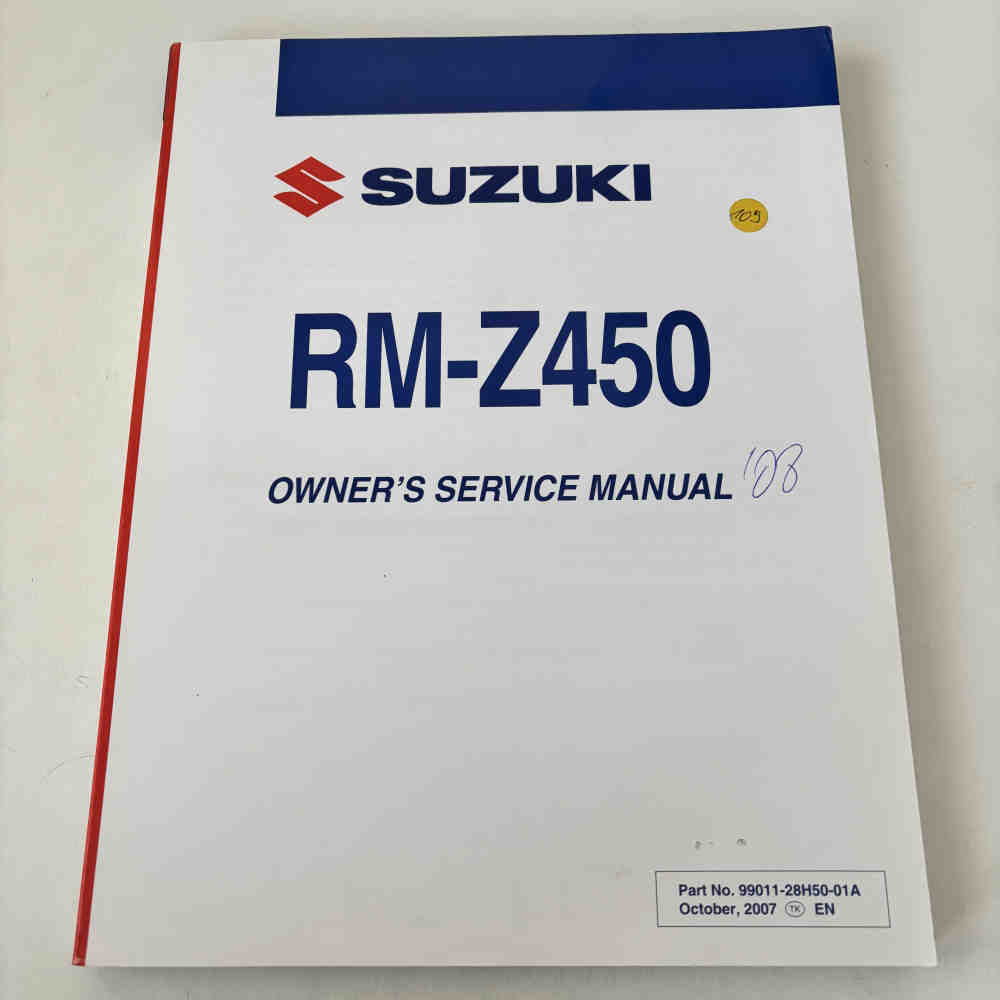 SUZUKI RM-Z 450 2008 99011-28H50-01A Motorrad-Handbuch gebraucht