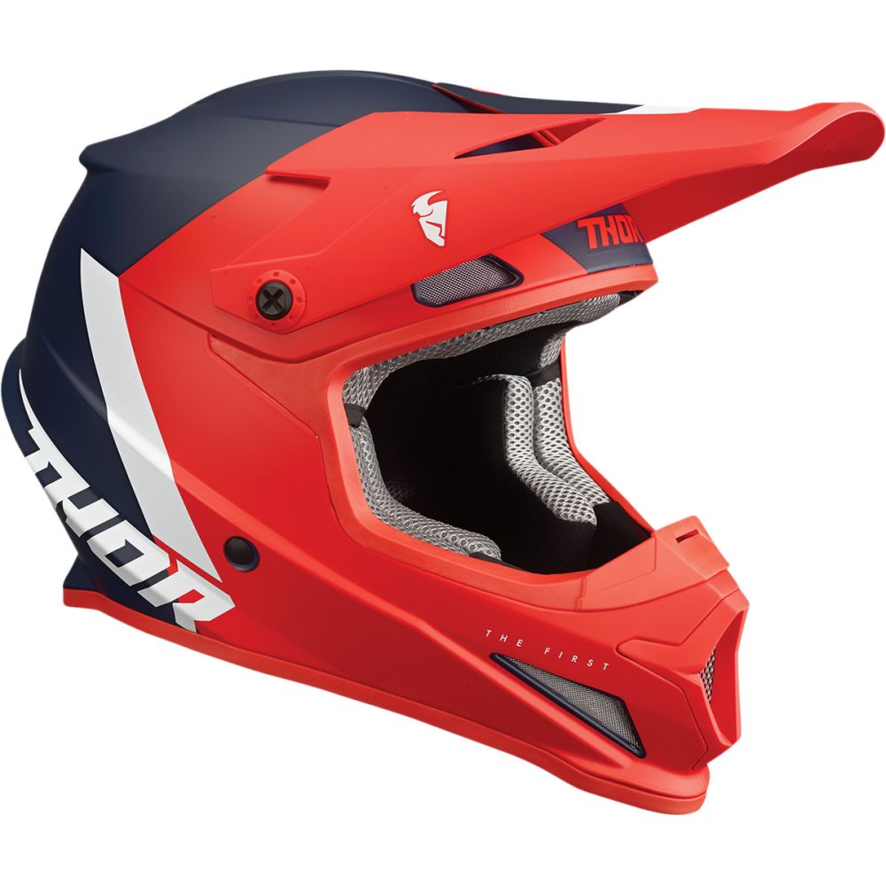 THOR Sector Chev Motocross Helm rot blau