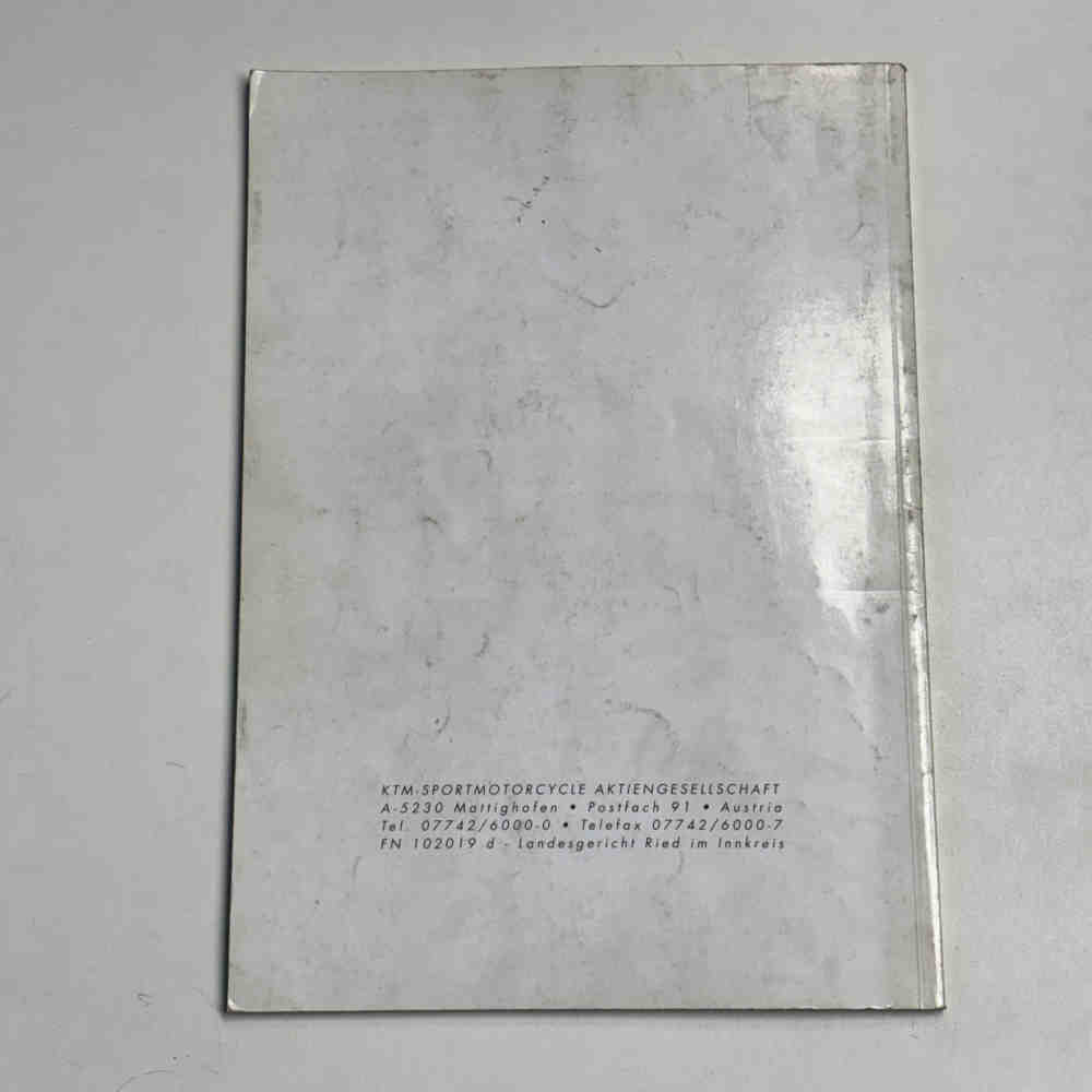 KTM 125 LC2 1996 320508 Motorrad-Handbuch gebraucht