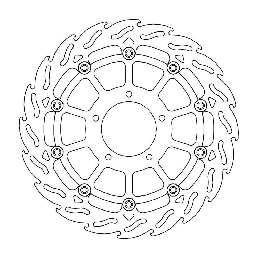 MOTO-MASTER Bremsscheibe Flame vorne links schwarz