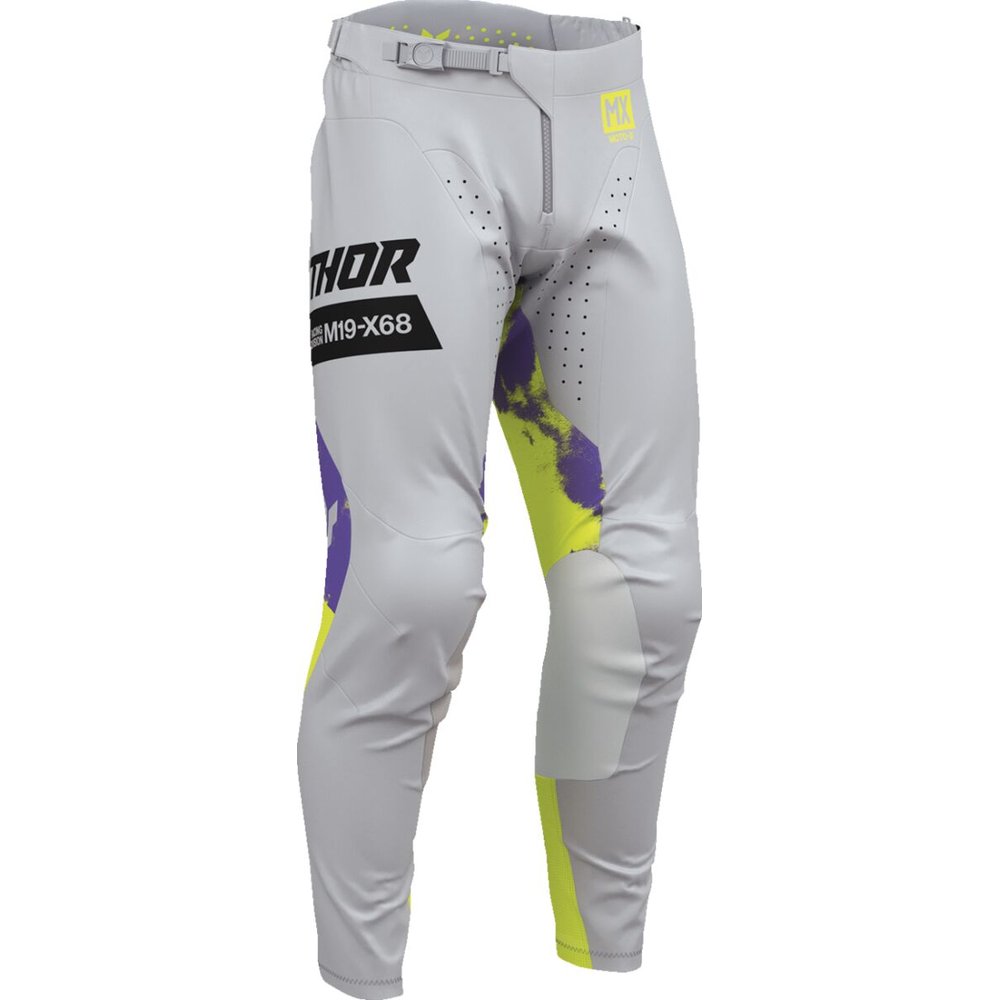 THOR Launchmode Bleach Motocross Hose grau/acid neon gelb