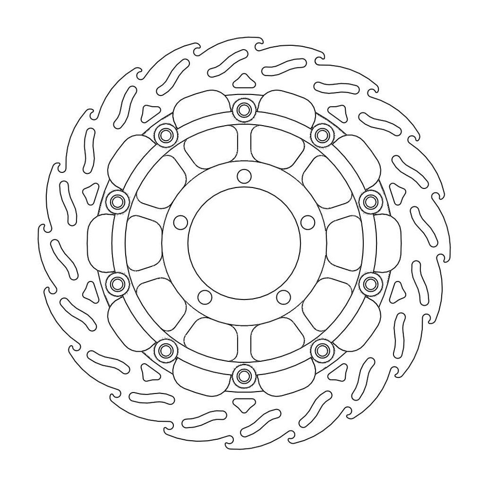 MOTO-MASTER Bremsscheibe Flame vorne L