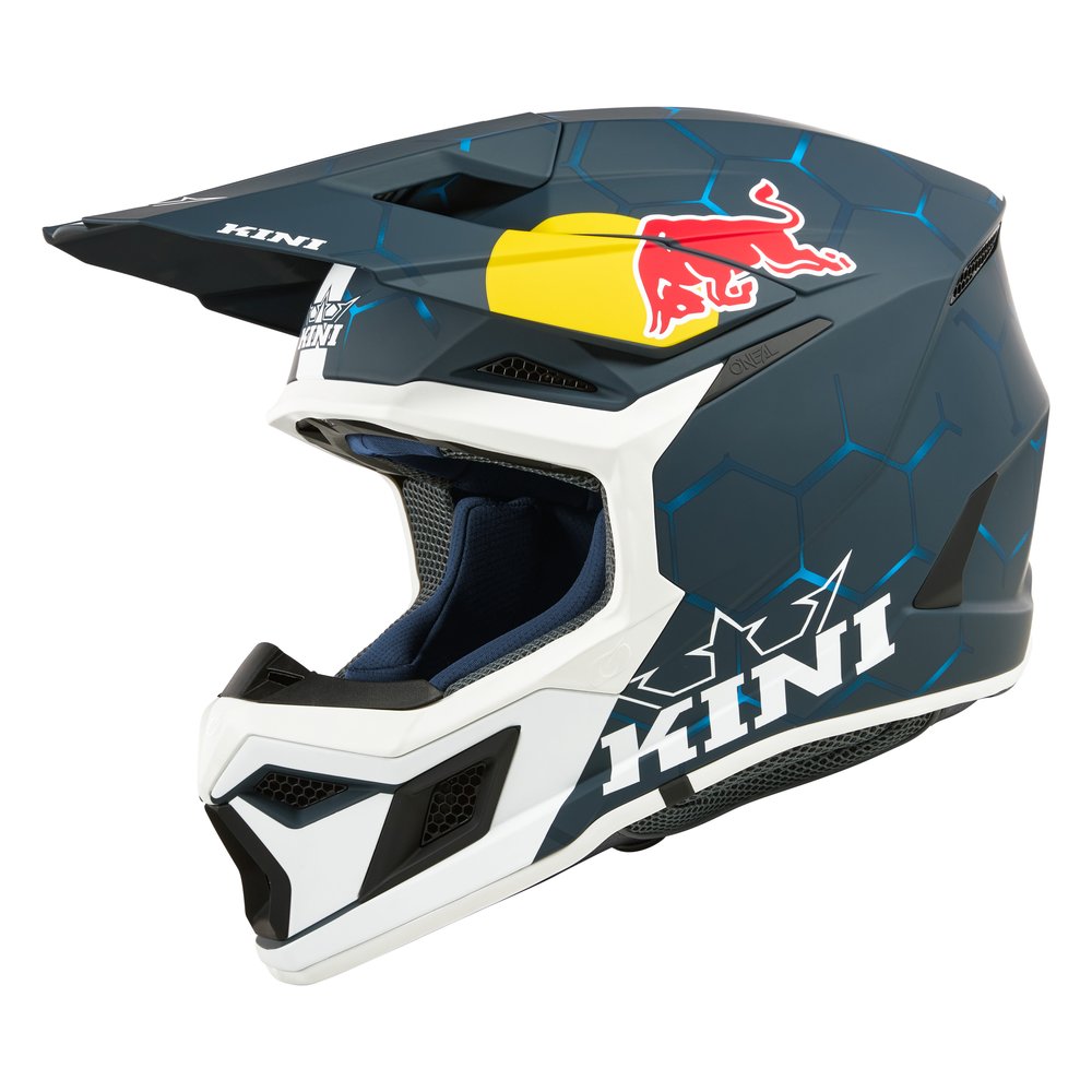 KINI RED BULL MX3 Motocross Helm 1.0 blau/weiss