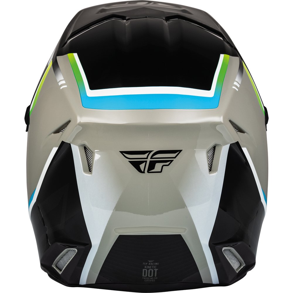 FLY Kinetic Vision Kinder Motocross Helm grau schwarz