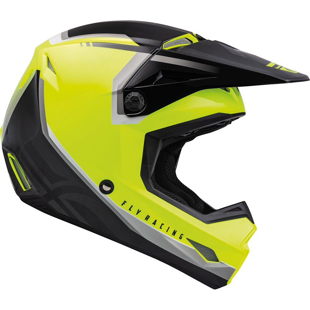 FLY Kinetic Vision Motocross Helm gelb schwarz