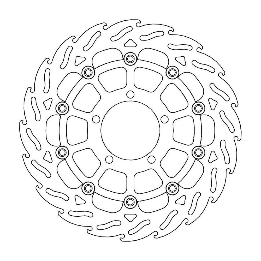 MOTO-MASTER Bremsscheibe Flame vorne links schwarz