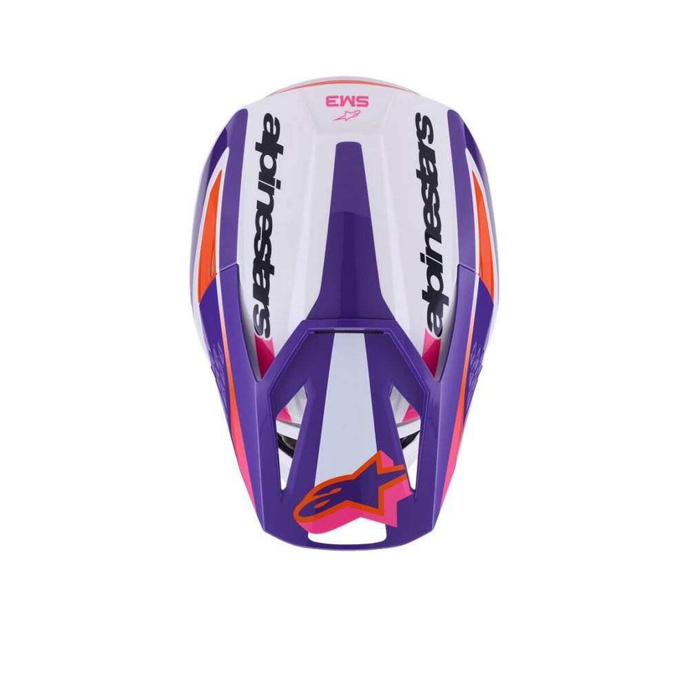 ALPINESTARS Supertech M3 Heat Motocross Helm weiss/lila/pink
