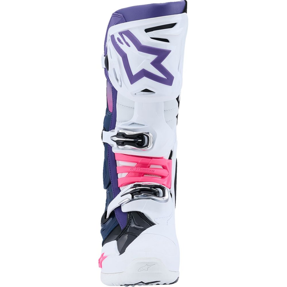 ALPINESTARS Tech 10 Motocross Stiefel weiss/violett/navy blau/neon pink