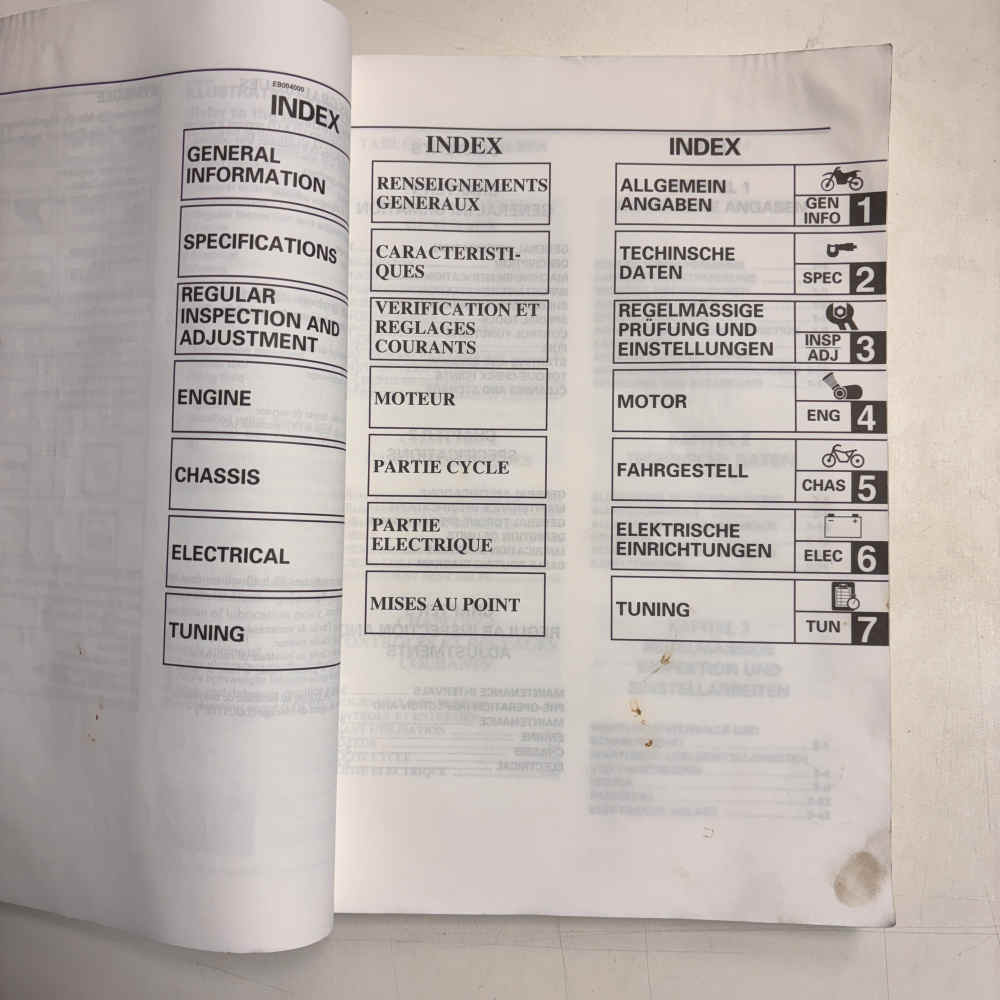 YAMAHA WR 400 F (K) 5BF-28199-80 Motorrad-Handbuch gebraucht