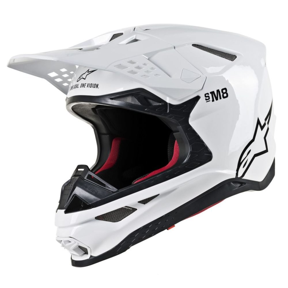 ALPINESTARS Motocross SM8 Motocross Helm Solid weiss