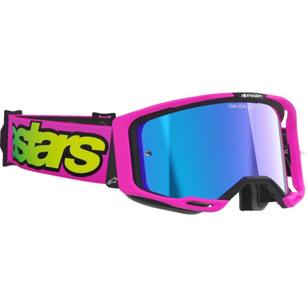 ALPINESTARS Vision 8 Vista Brille pink/gelb vespiegelt-blau