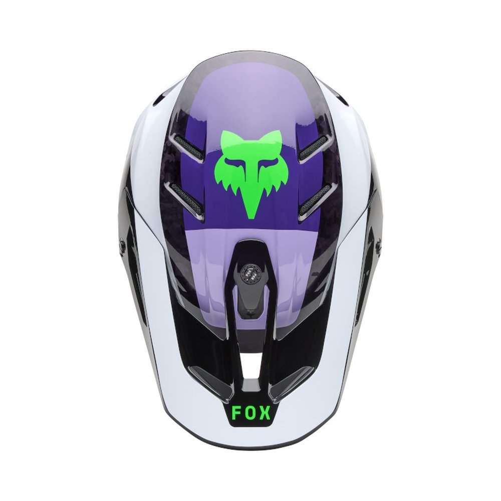 FOX V3 RS GRID Motocross Helm Schwarz/Purple