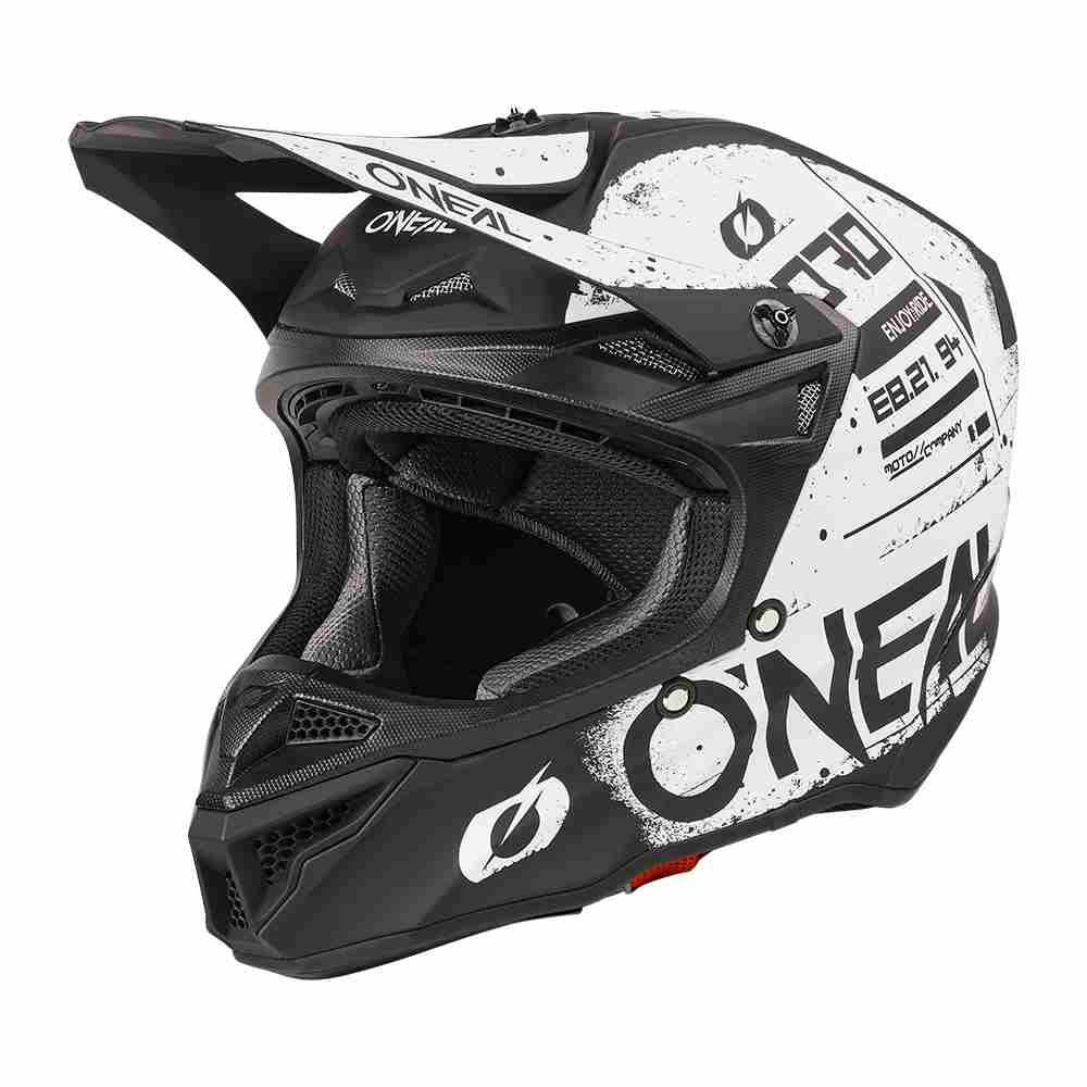 ONEAL 5SRS Scarz Polyacrylite Motocross Helm schwarz weiss