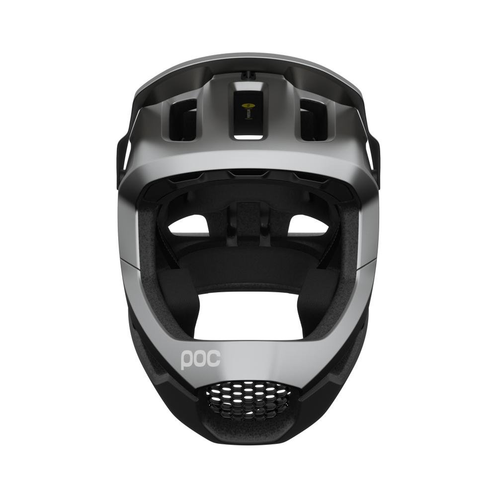 POC Otocon Race Mips MTB Helm argentite silber/uranium schwarz matt