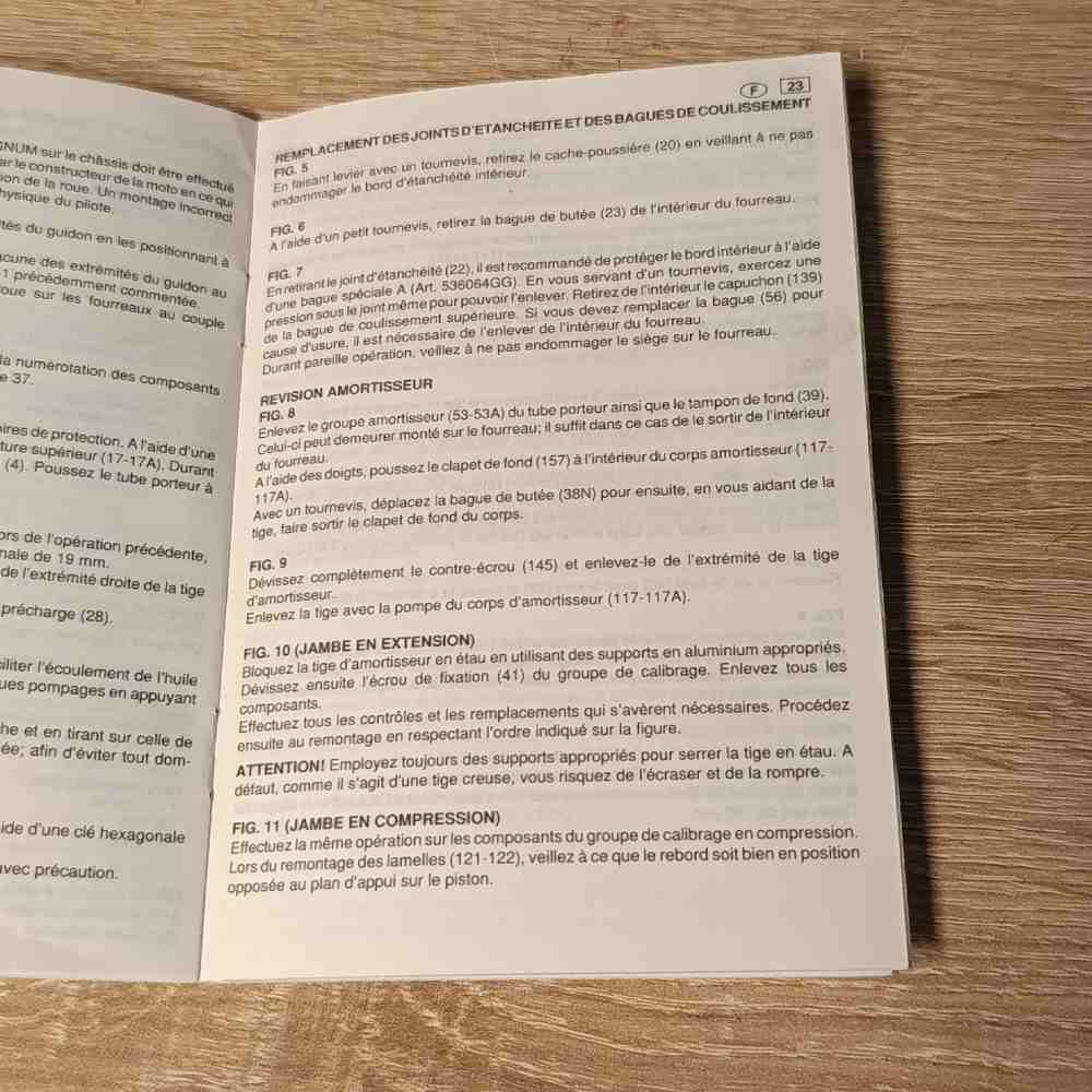 MARZOCCHI MAGNUM Instruction Manual 900389 Motorrad-Handbuch gebraucht