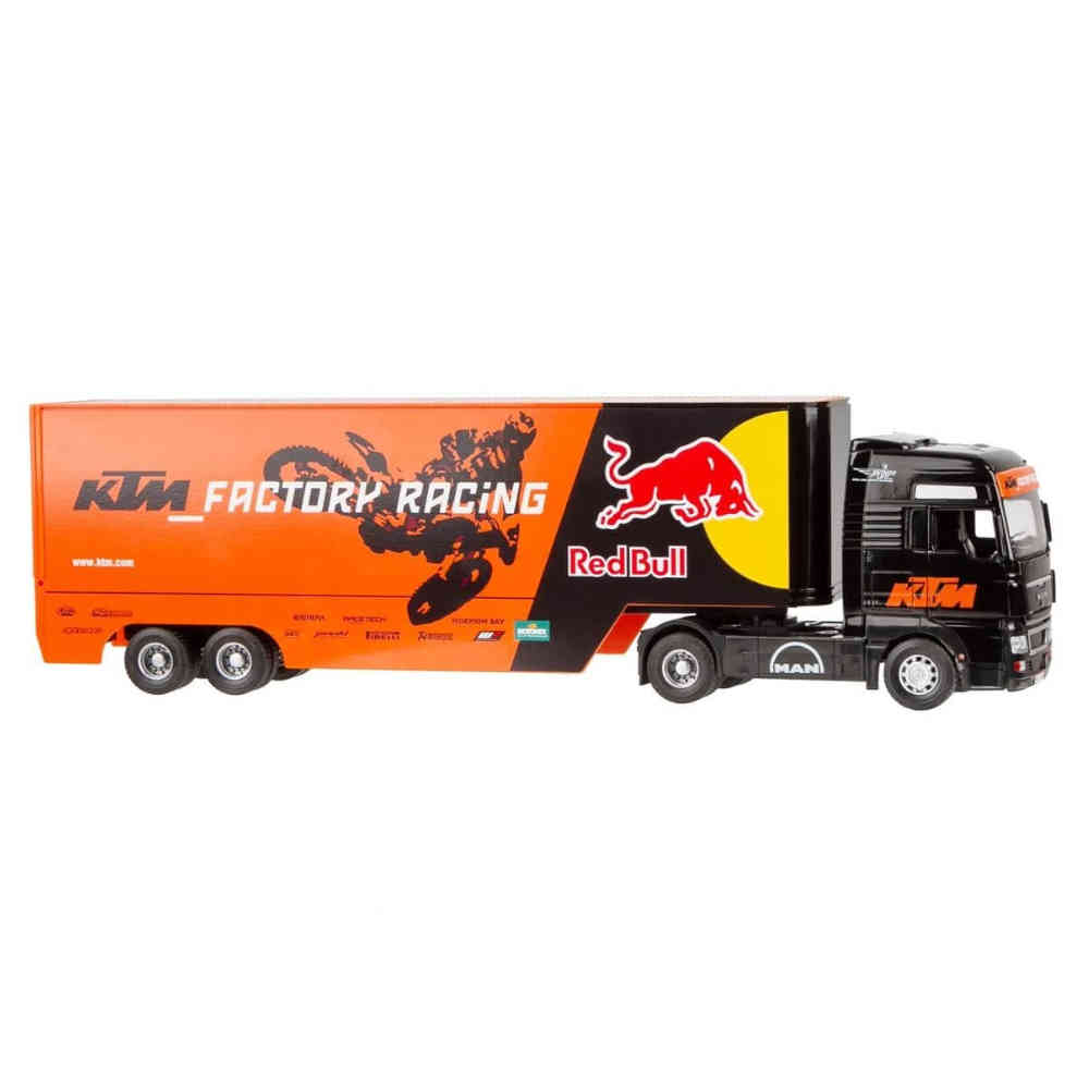 NEW RAY KTM Man TGX Red Bull Team Truck Motocross Maßstab: 1:32 blau orange
