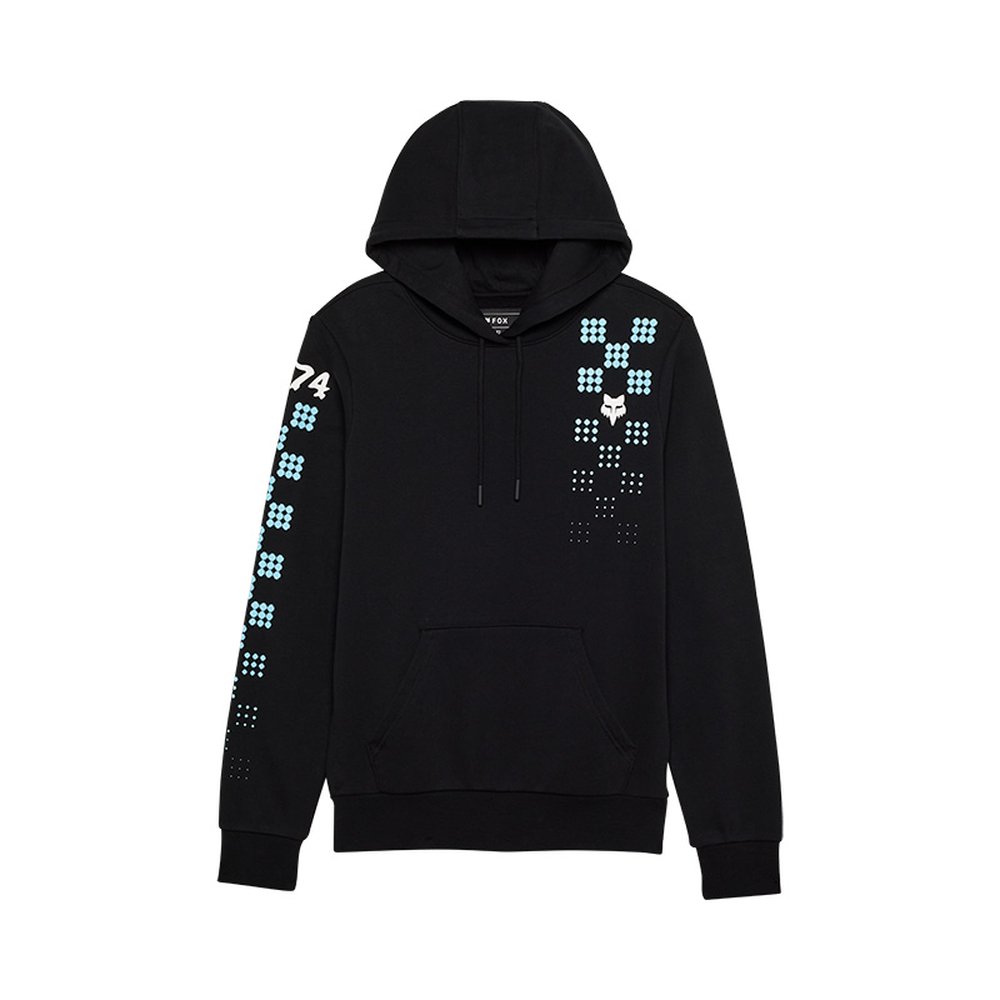 FOX W CHECK IT FLEECE PO Hoodie Kapuzen Pullover Black