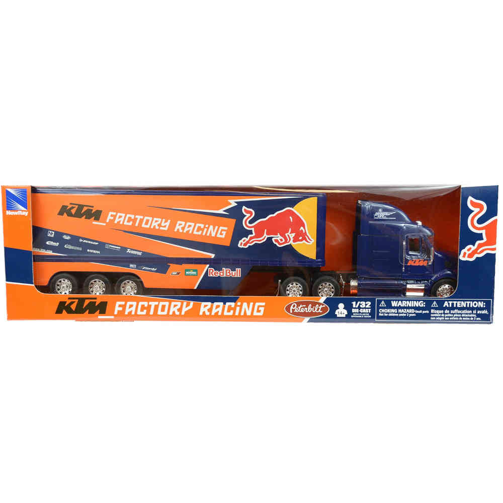 NEW RAY KTM Factory Racing Red Bull Truck Motocross Maßstab: 1:43 blau orange
