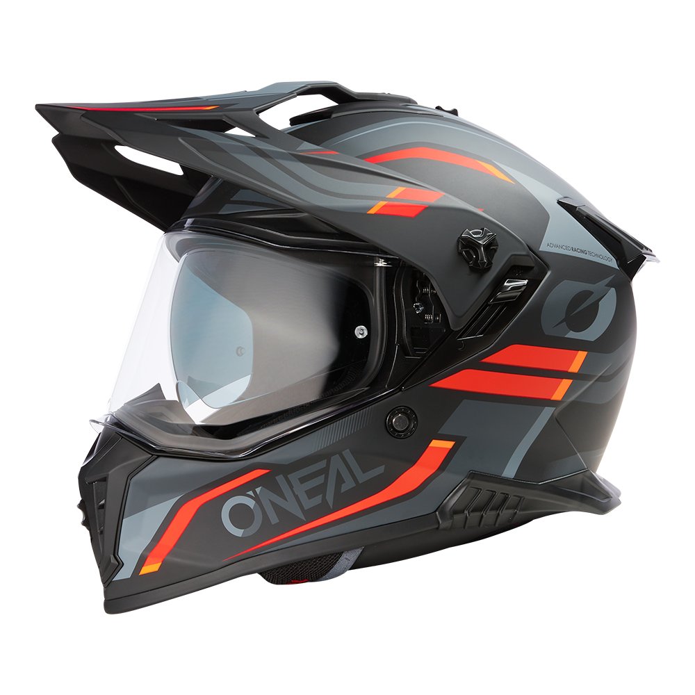 ONEAL A-SRS Motocross Helm Spike schwarz grau rot ONEAL A-SRS Motocross Helm Spike schwarz grau rot
