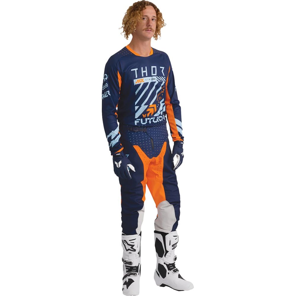 THOR Launchmode Futura Jersey navy blau/orange THOR Launchmode Futura Motocross Hose navy blau/orange