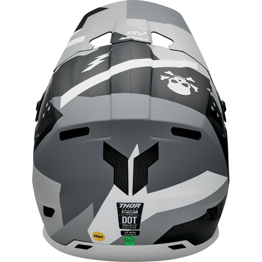 THOR Reflex Sport Motocross Helm CBN Brave grau weiss THOR Reflex Sport Motocross Helm CBN Brave grau weiss