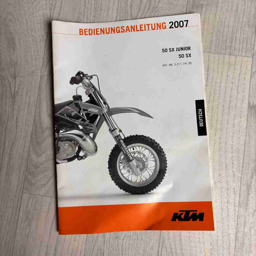KTM 50 SX Junior/50 SX 3.211.141DE Motorrad-Handbuch gebraucht