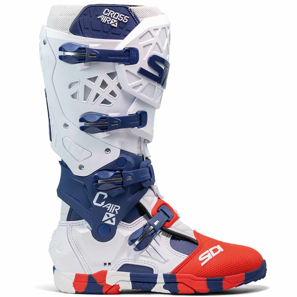 SIDI Crossfire X Motocross Stiefel weiss navy rot