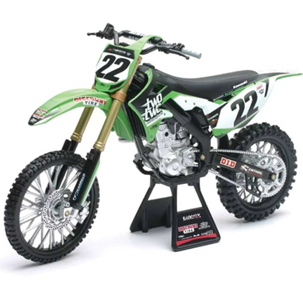 NEWRAY Kawasaki KXF 450 Chad Reed Two Two No. 22 Modell Maßstab 1:12 NEWRAY Kawasaki KXF 450 Chad Reed Two Two No. 22 Modell Maßstab 1:12