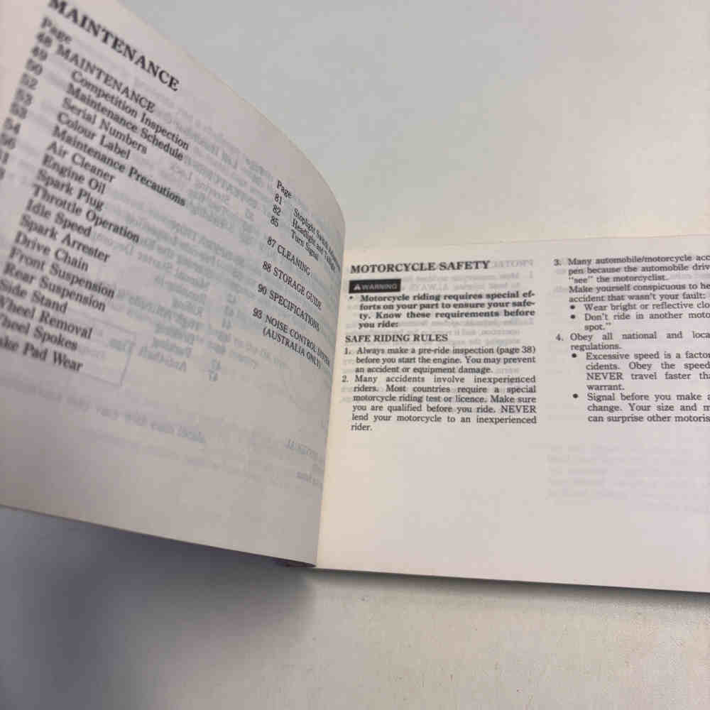 HONDA XR 600 R 1998 38MAG820 00X38-MAG-8200 Motorrad-Handbuch gebraucht