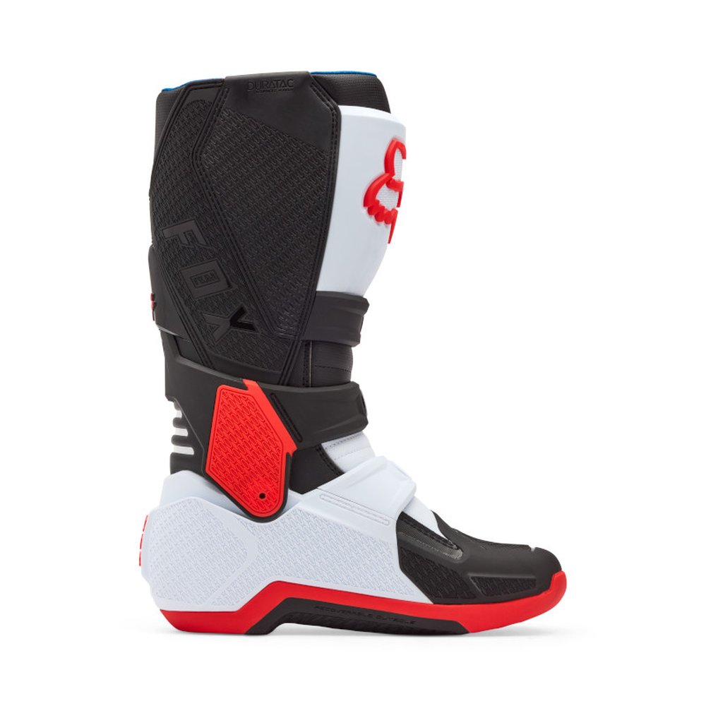 FOX MOTION BOOT Motocross Stiefel Weiss/Neon Rot