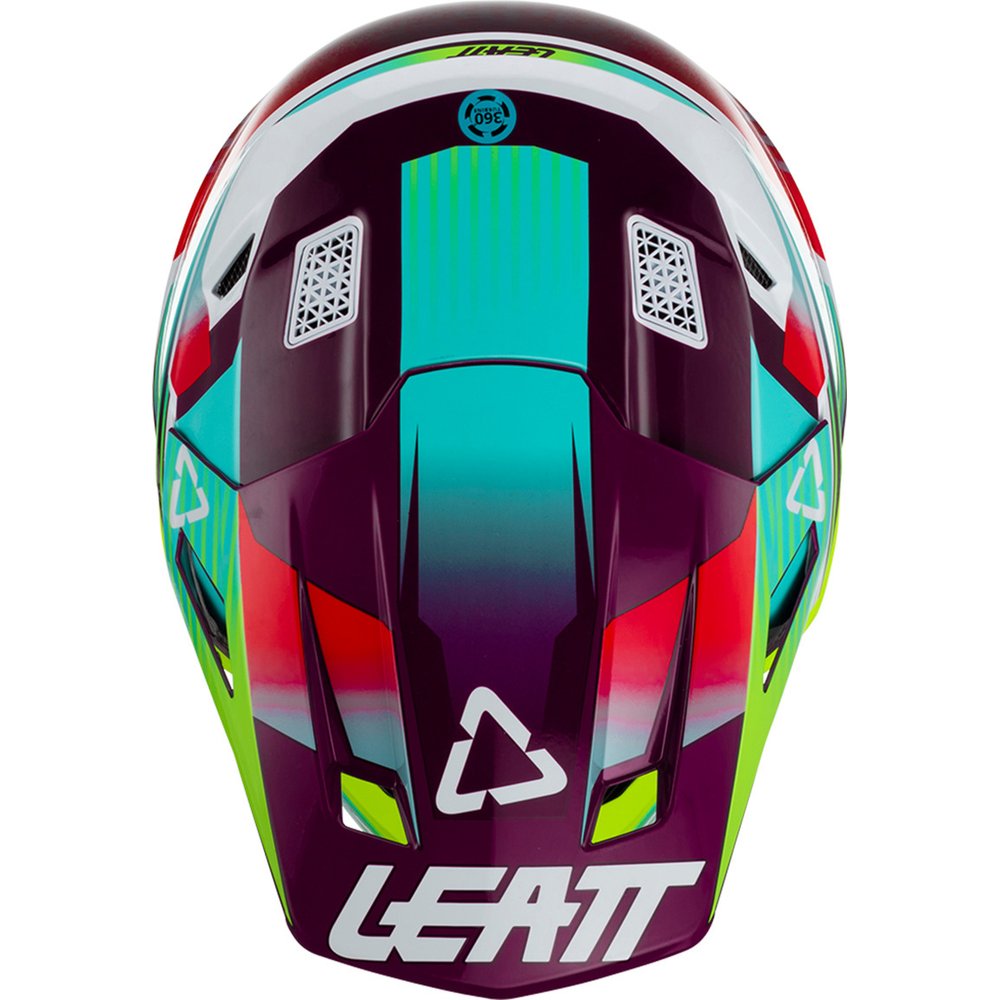LEATT 8.5 Neon 23 Motocross Helm gelb + Brille