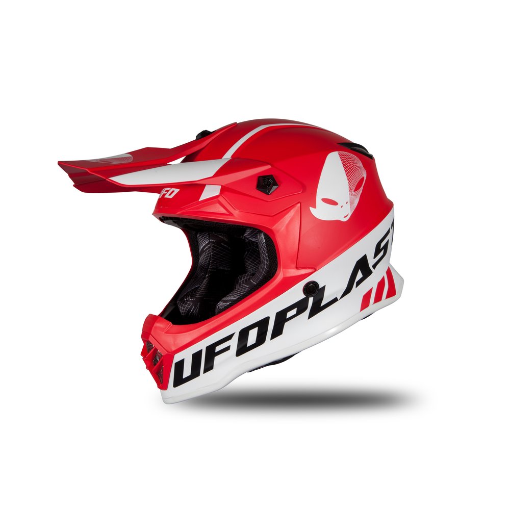 UFO Boy Kinder Motocross Helm rot matt