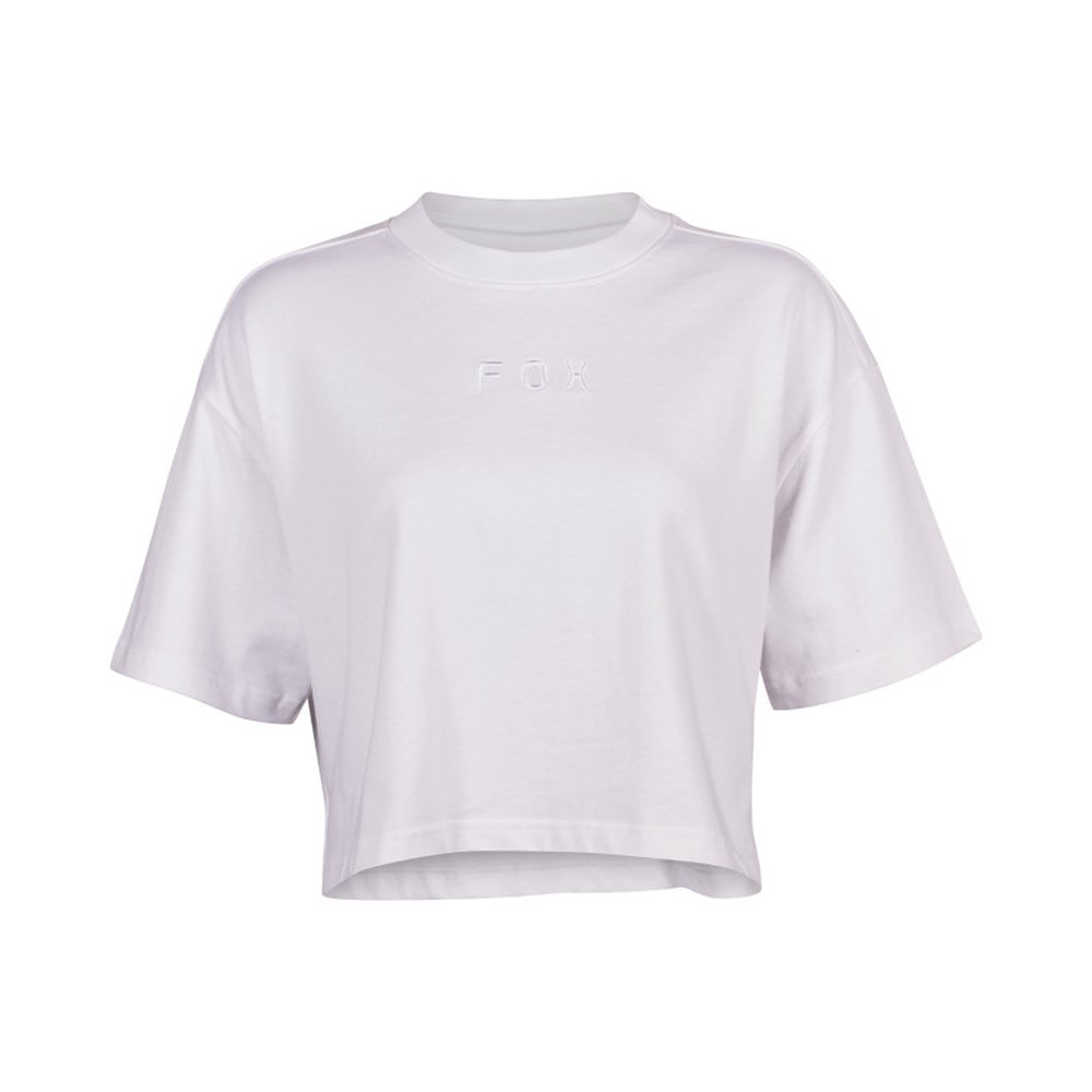 FOX W WORDMARK OS CROP TEE für Frauen Weiss