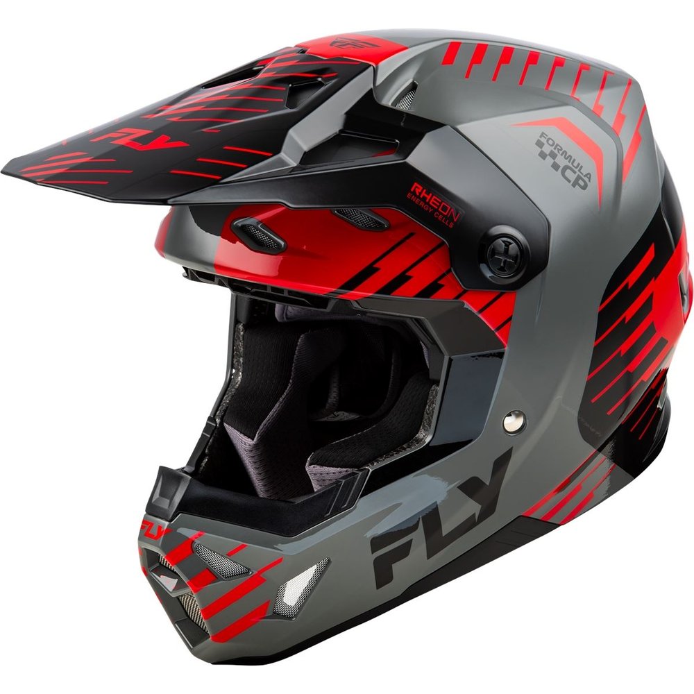 FLY Formula Cp Motocross Helm Slice grau-rot-schwarz FLY Formula Cp Motocross Helm Slice grau-rot-schwarz