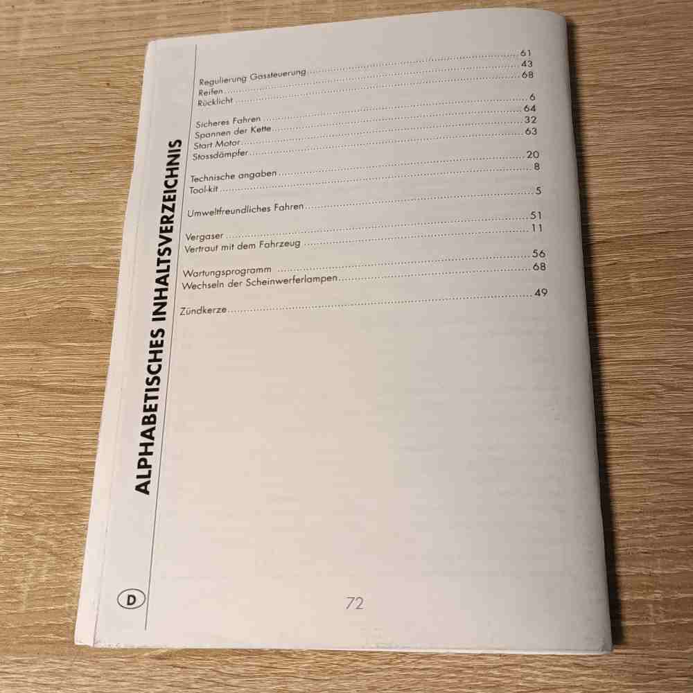 BETA RR 390-430-480 031440110000 Motorrad-Handbuch gebraucht