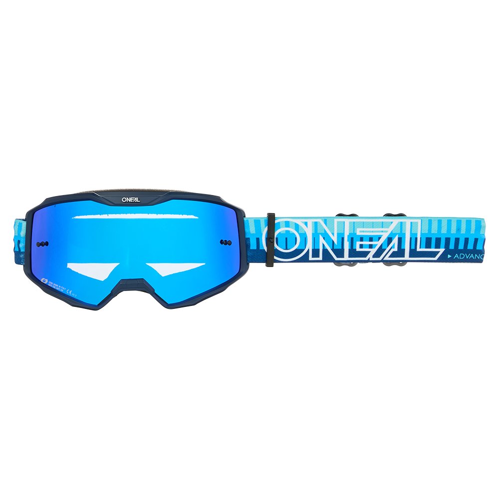 ONEAL B-10 Goggle Brille Striped blau/blau - radium blau