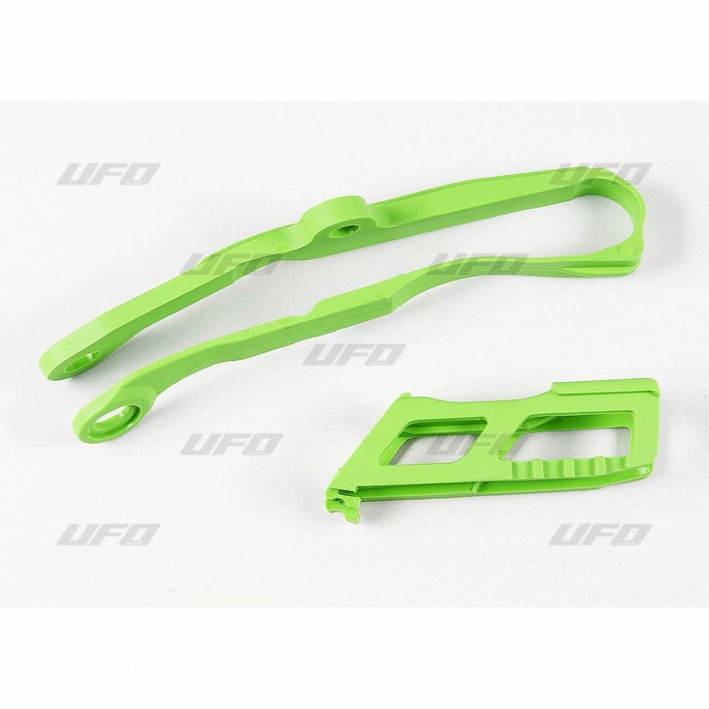UFO Kettenführung mit Kettenschleifer Kawasaki KX250F grün