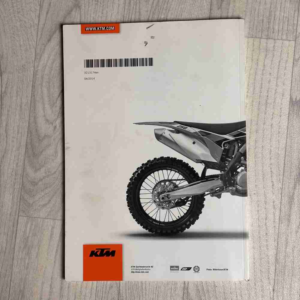 KTM 250 SX-F 2015 3213174EN Motorrad-Handbuch gebraucht
