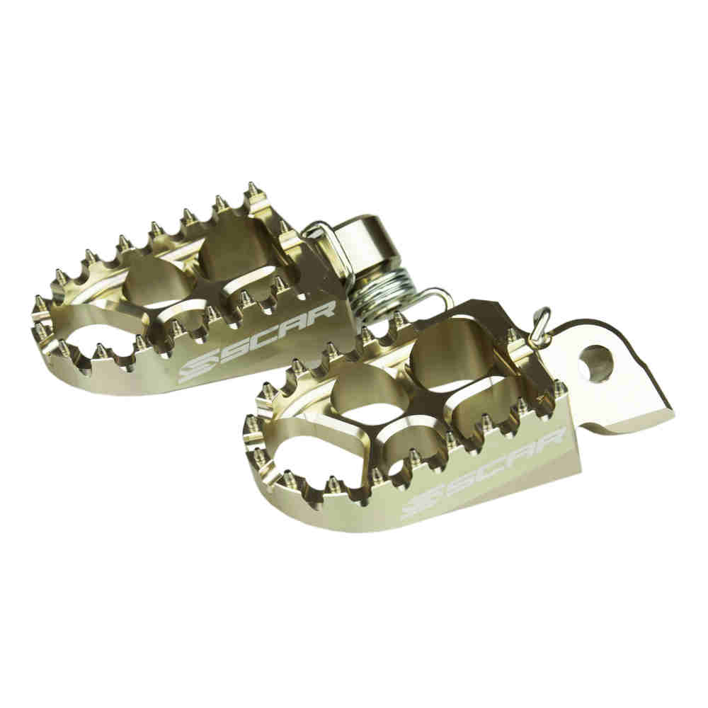 SCAR Evo Aluminium Fußrasten-Satz titan