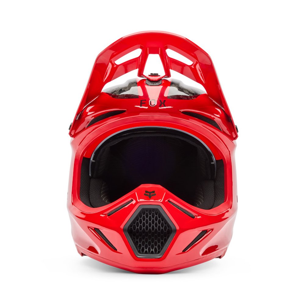 FOX V3 RS FRACTURE Motocross Helm Neon Rot