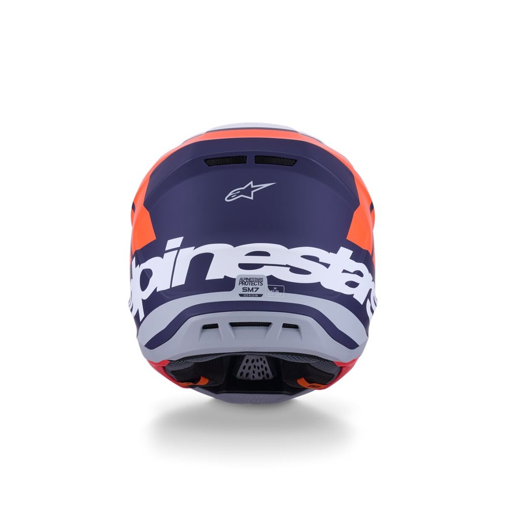 ALPINESTARS Supertech M7 Core Motocross Helm orange/blau
