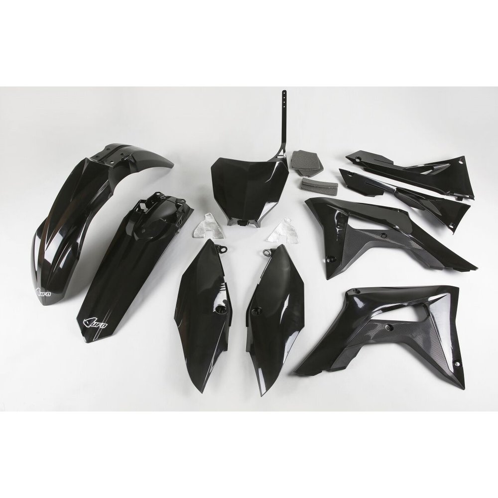 UFO Komplettes Karosserie-Kit Plastikteile mit Luftfilterabdeckung Honda CRF450 17 schwarz