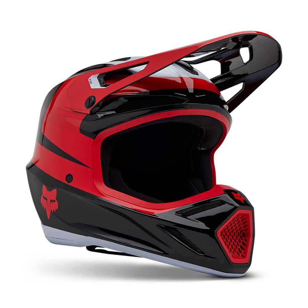 FOX V3 DIVIDER Motocross Helm Schwarz