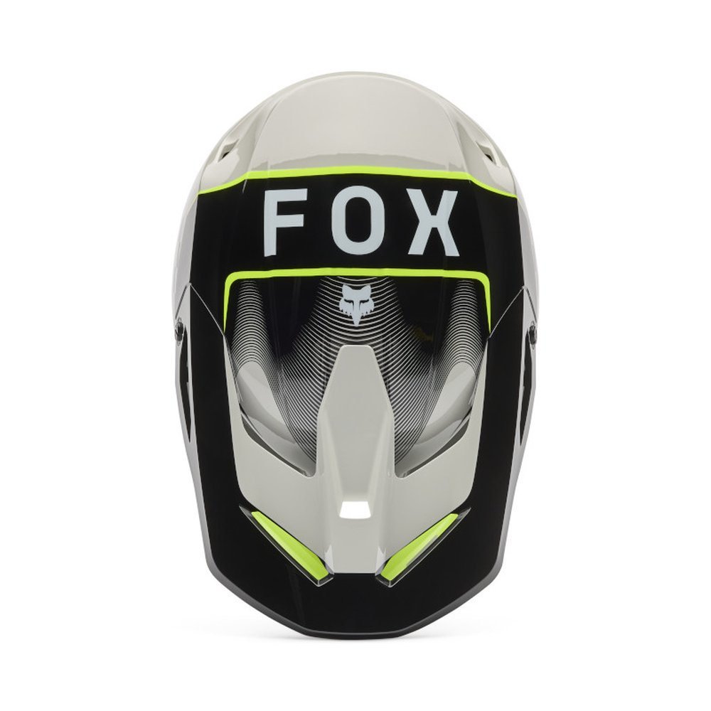FOX YOUTH V1 COLLECT HELMET Motocross Helm für Kinder Grau/Gelb