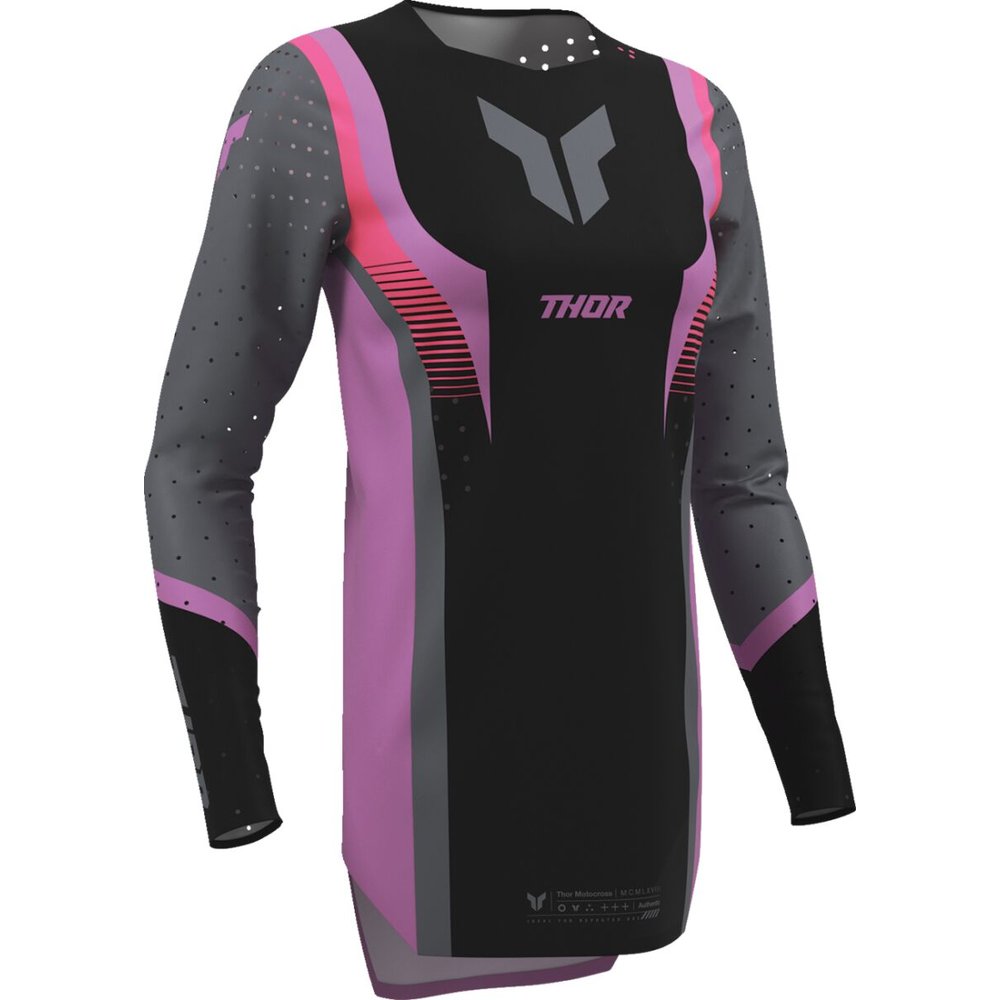 THOR Sportmode Velocity Frauen Jersey schwarz/pink/dunkel grau