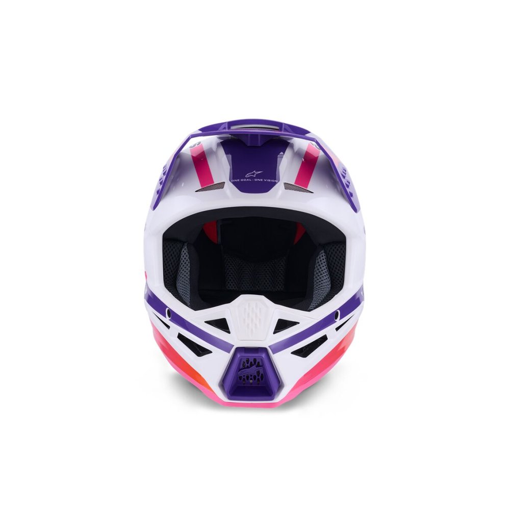 ALPINESTARS Supertech M3 Heat Motocross Helm weiss/lila/pink