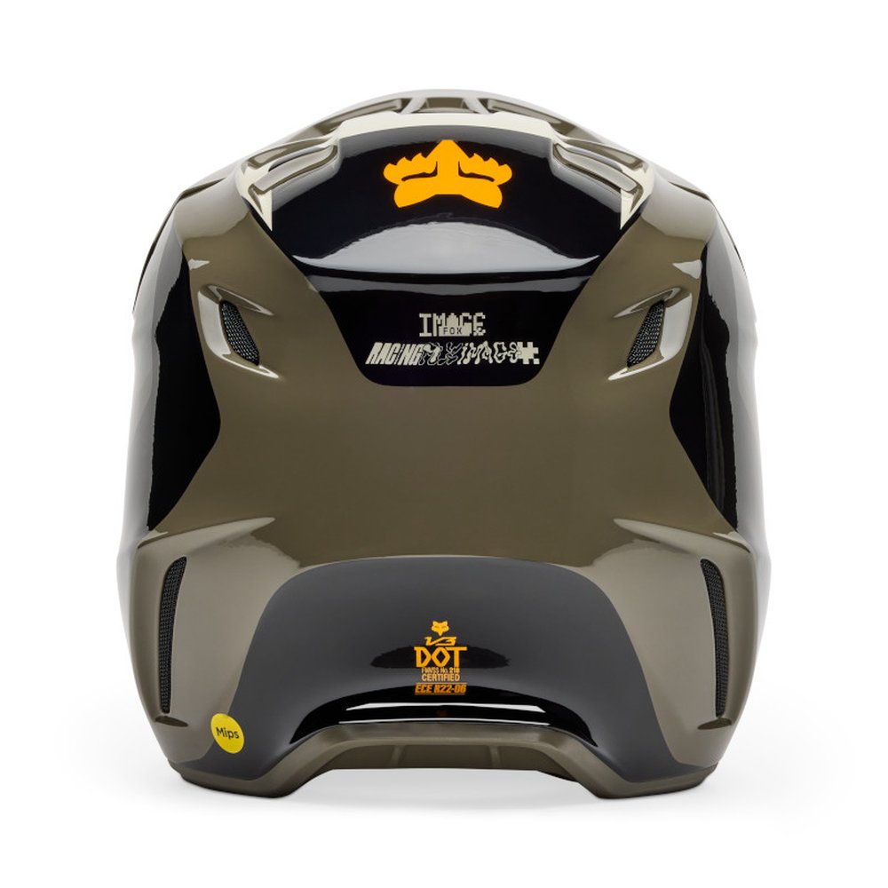 FOX V3 FADE Motocross Helm Braun/Schwarz