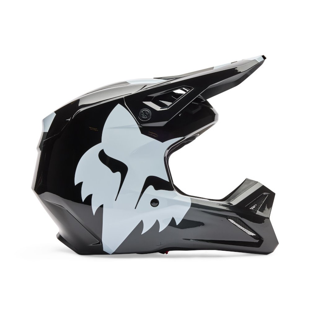 FOX V1 SHIELD Motocross Helm Schwarz